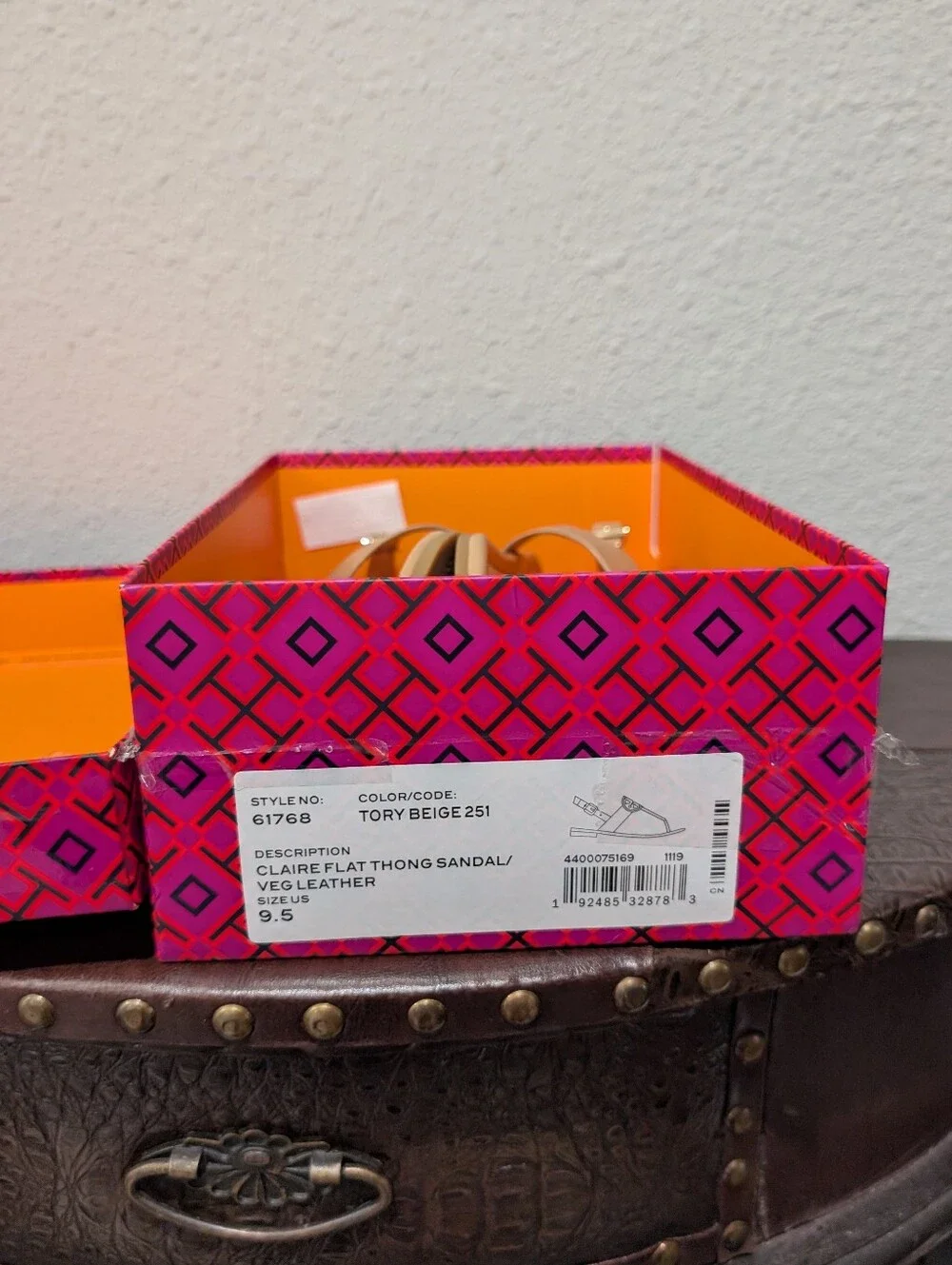 Tory Burch Claire Flat Thong Sandals Size 9.5